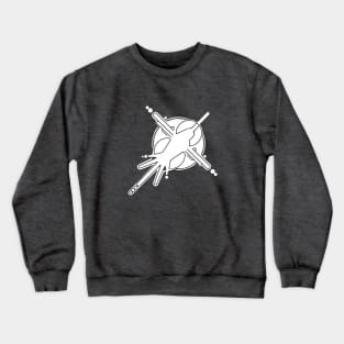 Crop Circle Hummingbird In White Crewneck Sweatshirt